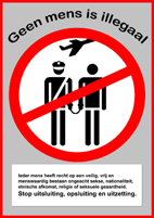 poster 'Geen mens is illegaal